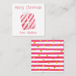 Kort för presenterade julklapp för vattenfärg