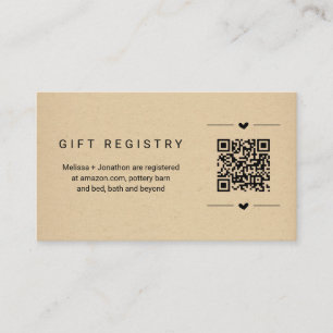 Kort för presentkort för QR-kod