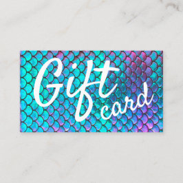 Kort för presentkort för sjöjungfru