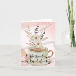 Kort för pressad blomma Mors dag - Vintage Stil
