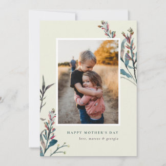 Kort för pressad Wildblomma Mors dag