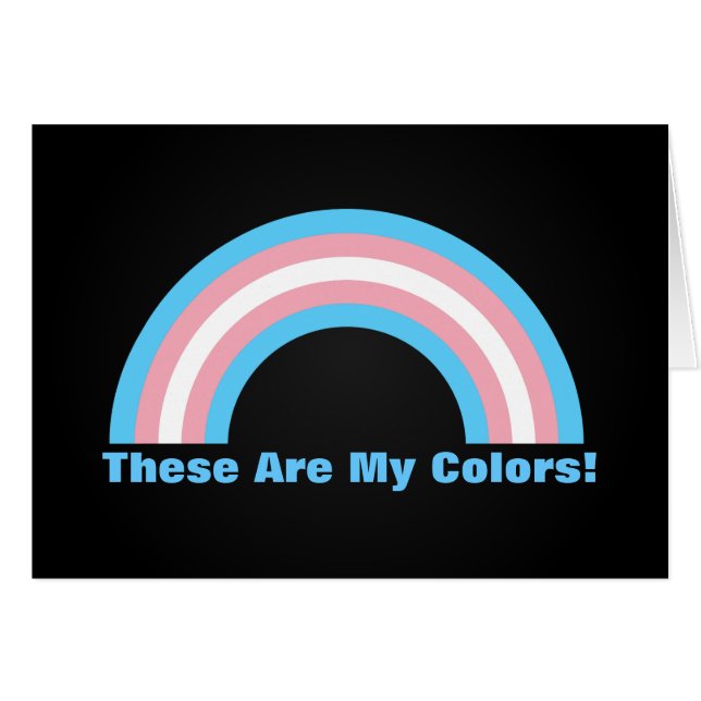 Kort för pride av transgena regnbåge (Framsidan Horizontal)