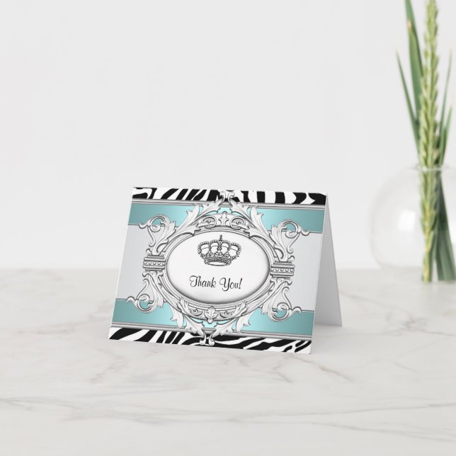 Kort för Princess tack för krickablåttsebra (Framsida)