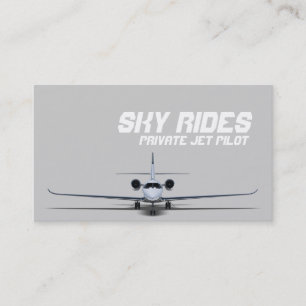 Kort för privat jetplanspilot sälj affärskort