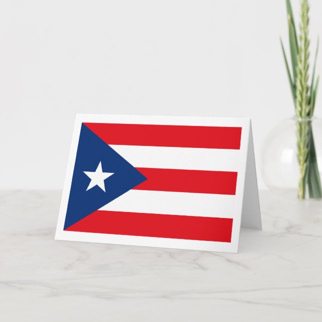Kort för Puerto Rico flaggahälsning (Framsida)