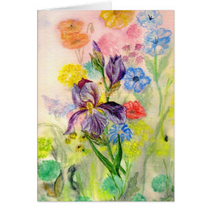 Kort "för purpurfärgad Iris"