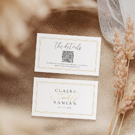 Kort för QR-kodinformation om enkel Elegance Scrip