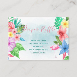 Kort för raffle-tropisk babydusch