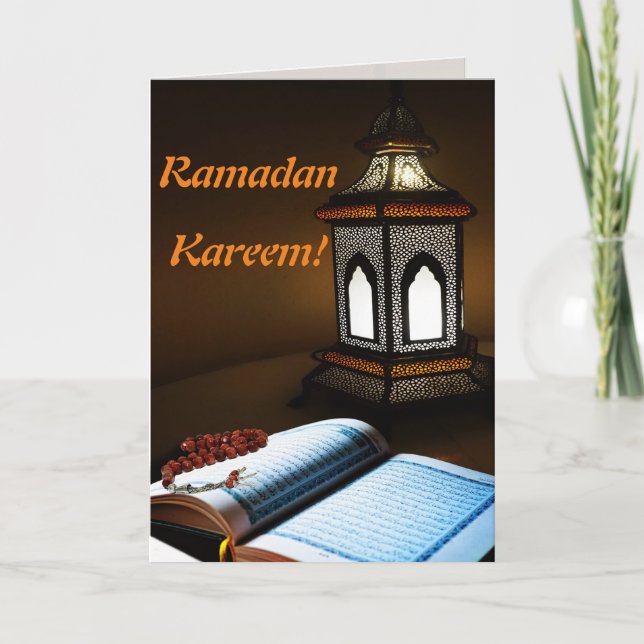 Kort för Ramadan Kareem islamiskt Muslimhälsning (Framsida)