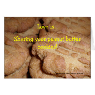 Kort för recept för jordnötsmörkaka