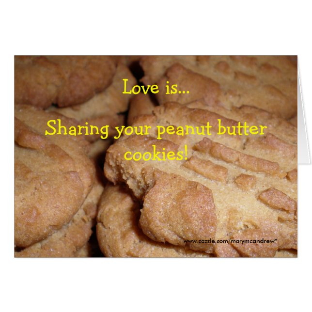 Kort för recept för jordnötsmörkaka (Framsidan Horizontal)