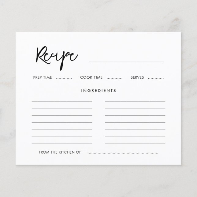 Kort för recept på modern Möhippa för contemporary (Framsida)