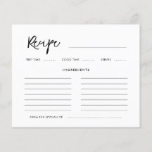 Kort för recept på modern Möhippa för contemporary