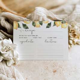 Kort för recept på möhippa av vattenfärgscitroner