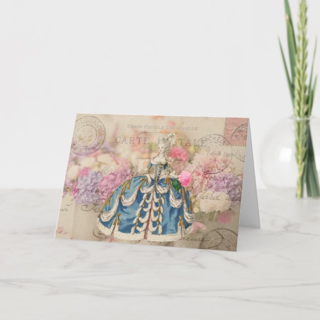 Kort för Redoute rosa vanlig hortensiahälsning (Framsida)