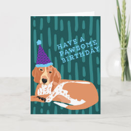 Kort för Redtick CoonhoundPawsome födelsedag