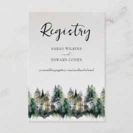 Kort för registerhölje. Rustic Watercolor Forest