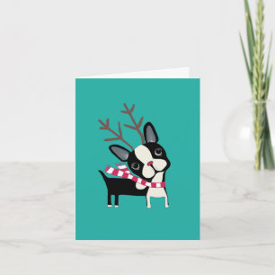 Kort för ren för glad helgBoston Terrier