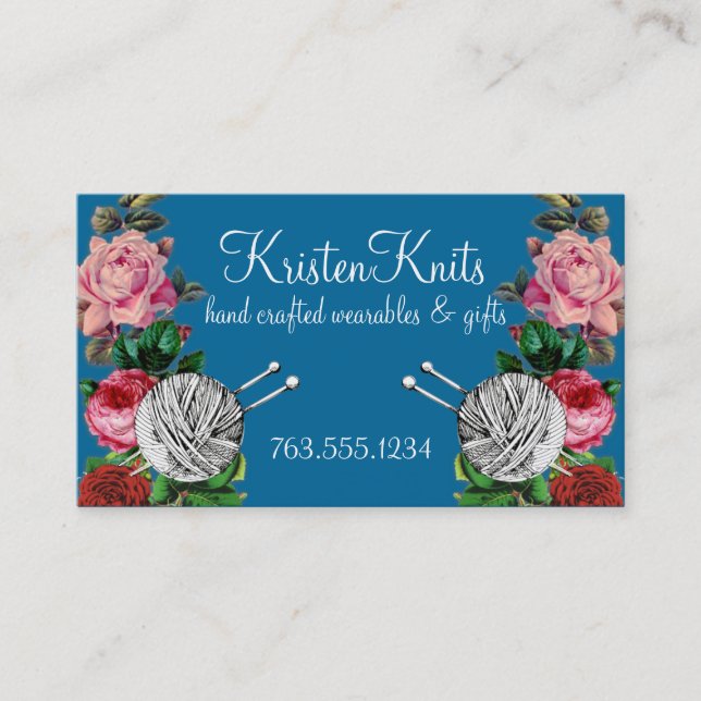 Kort för ro för garnnystanstickavintage (Framsida)