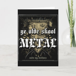 Kort för Rock=Life "Ye Olde Skool metall" hälsning
