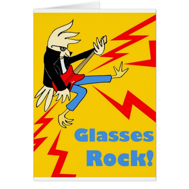 Kort för Rockin exponeringsglasfågel (Framsidan)