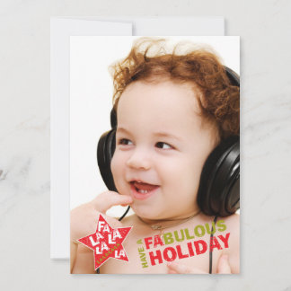 Kort för Rockstar helgdagfoto - sjunga för Fa-LaLa