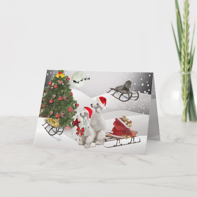 Kort för roligt för juldagen för Bedlington (Framsida)