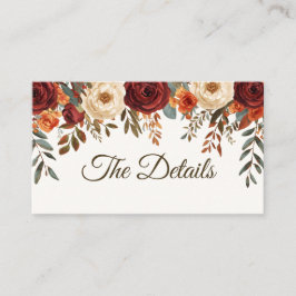 Kort för röllopet för Rustic Fall | Anpassningsbar