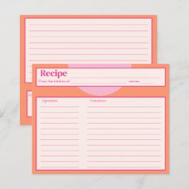 Kort för rosa och Orange
