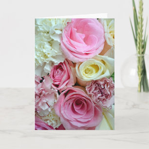 Kort för rosa- och vit rostryckhälsning
