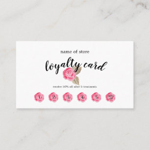 Kort för rosa roskundlojalitet