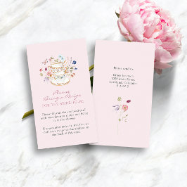 Kort för rosa Wildblomskal