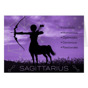 Kort för SagittariusbågskyttZodiac med drag