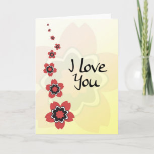 Kort för Sakura körsbärsrött blommarvalentines day
