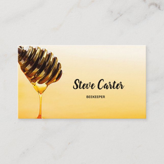 Kort för säljare för honung för Beekeeperbibonde (Framsida)