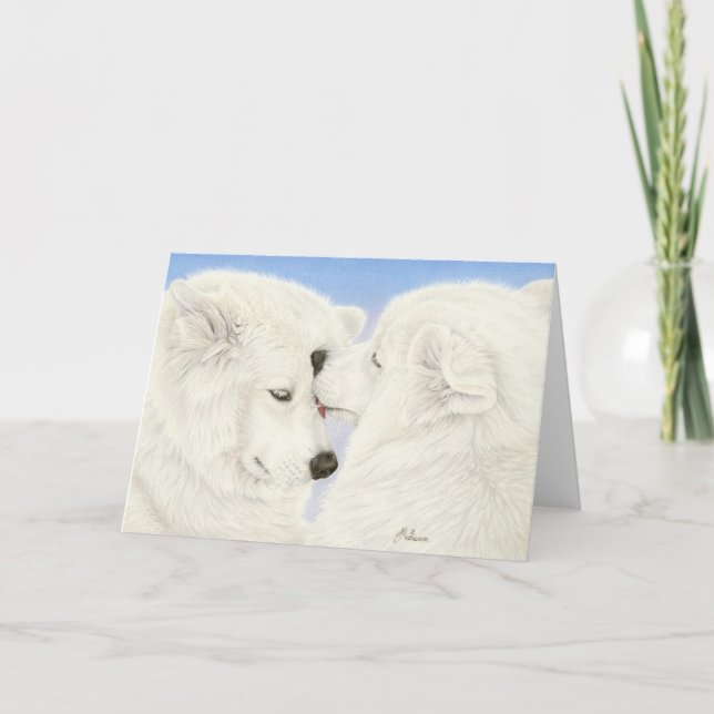Kort för Samoyedkärlekhälsning (Framsida)