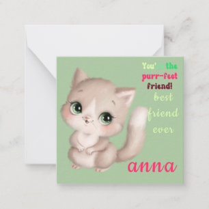 kort för sänkt kattvalentins daganteckning