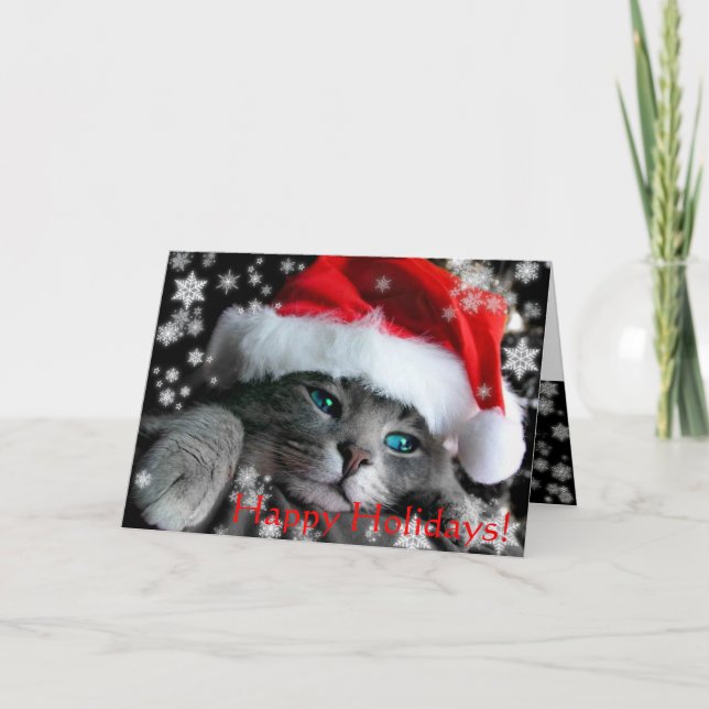 Kort för Santa kattungehälsning (Framsida)