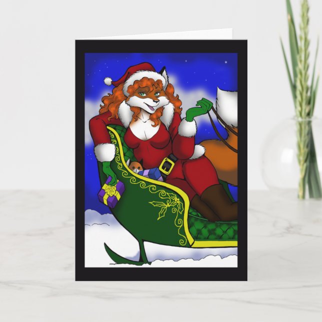 Kort för Santa rävhälsning (Framsida)