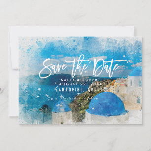 Kort för Santorini greece sommarbröllop spara