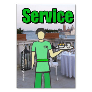 Kort för servitris och Servitör