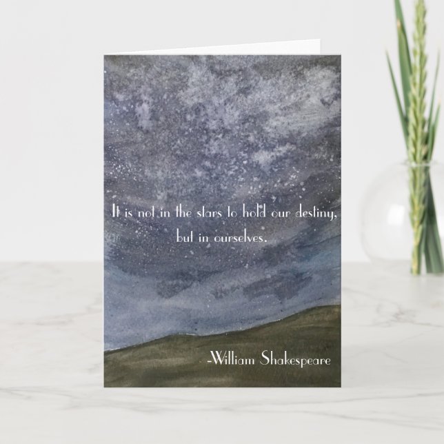 Kort för shakespeare-offerthälsning (Framsida)