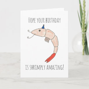 Kort för Shrimply fantastiskt födelsedagvikning