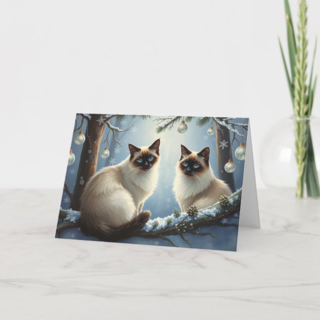Kort för Siamese Cats Hälsning (Framsida)