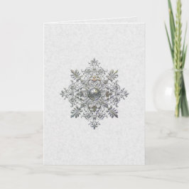 Kort för silverSnowflakehelgdag