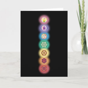 Kort för sju Chakras