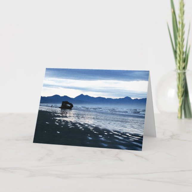 Kort för skeppsbrottblåttstrand (Framsida)