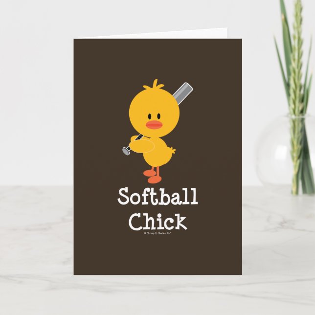 Kort för softballchickhälsning (Framsida)
