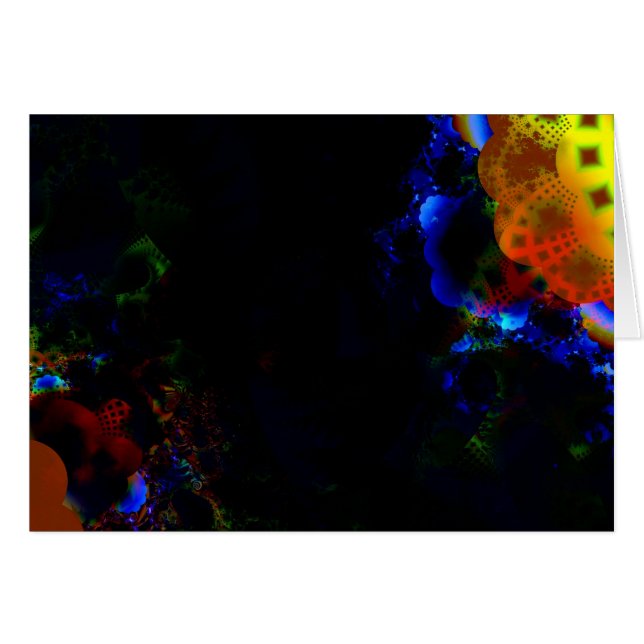 Kort "för solros" Fractalkonst (Framsidan Horizontal)