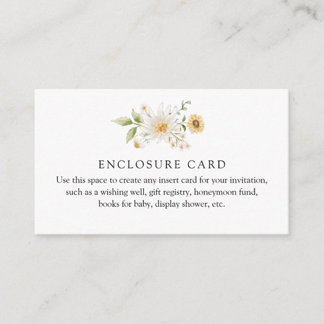 Kort för solrosa och Daisy Anpassningsbar (Framsida)